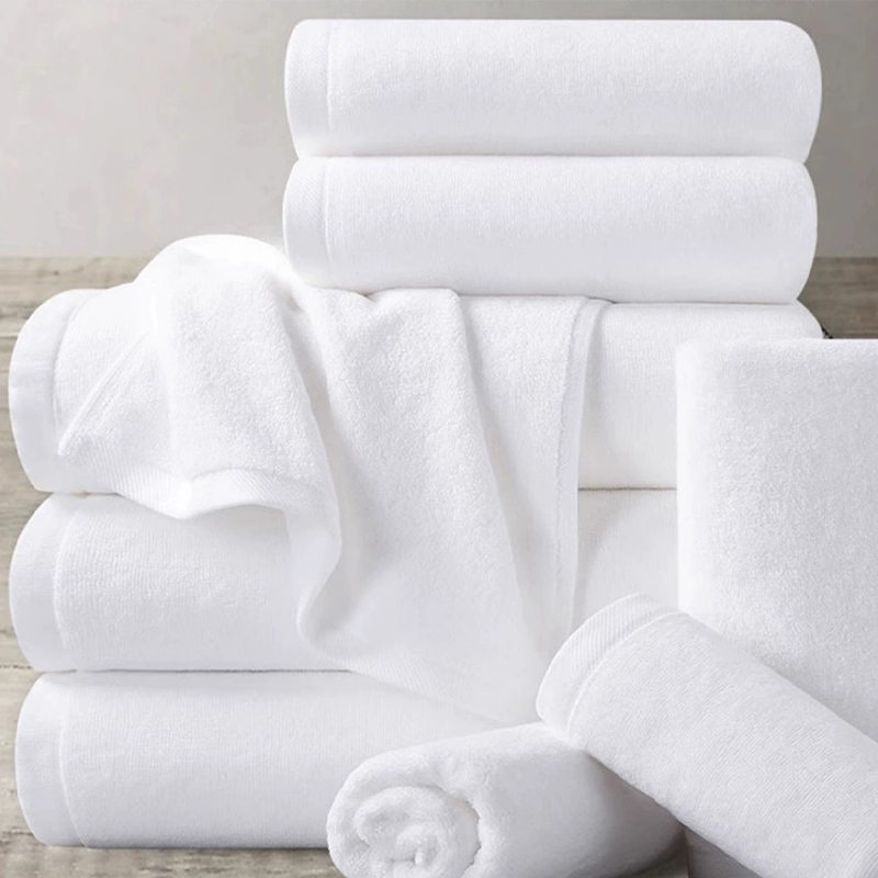 ピュアコットン32Sダブルツイストプレーンテリーホワイトホテルタオル ピュアコットン32Sダブルツイストプレーンテリーホワイトホテルタオル