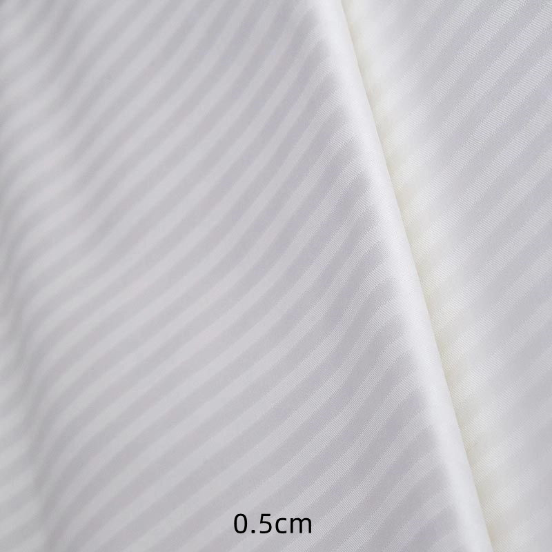 CVC Polycotton White T250ホテルストライプ寝具生地